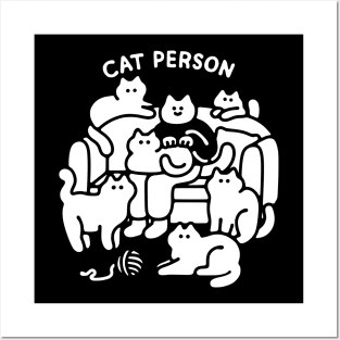 CAT PERSON Posters and Art
